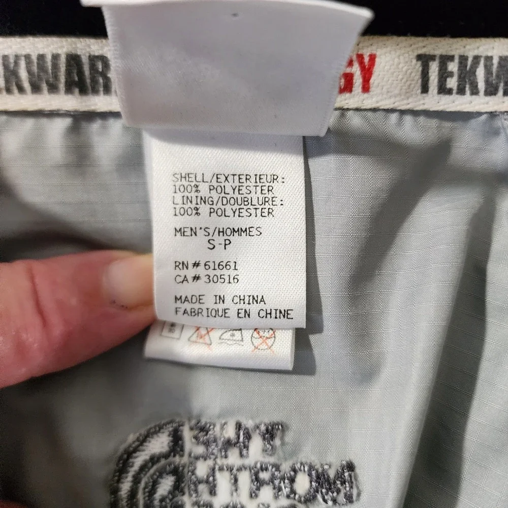 The‎ North Face Men's Tekware Windbreaker Jacket Gray Black Zip-Up Size S